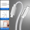1,5m USB3.2 Gen1 USB-C till C nylonflätad kabel snabbladdning 3A 5Gbps Power Delivery PD 60W vit