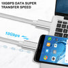 50cm USB3.2 Gen2 USB-C till C nylonflätad kabel snabb laddning med Power Delivery PD100W 10Gbps 5A med Emarker vit