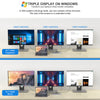 DisplayLink USB-A & USB-C Dockingsstation 1 till 15 för trippla monitorer 3xHDMI 4K30Hz för Mac M1 M2 Thunderbolt 3 & 4