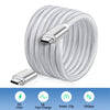 50cm USB3.2 Gen2 USB-C till C nylonflätad kabel snabb laddning med Power Delivery PD100W 10Gbps 5A med Emarker vit