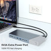 DisplayLink USB-A & USB-C Dockingsstation 1 till 15 för trippla monitorer 3xHDMI 4K30Hz för Mac M1 M2 Thunderbolt 3 & 4