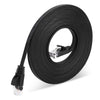 Cat6 U/UTP flat nätverkskabel 7,5m 250MHz bandbredd och 10Gbps överföringshastighet svart