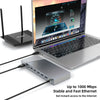DisplayLink USB-A & USB-C Dockingsstation 1 till 15 för trippla monitorer 3xHDMI 4K30Hz för Mac M1 M2 Thunderbolt 3 & 4
