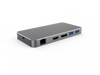NÖRDIC 1 till 7 USB-C dockningsstation för dubbla monitorer 1xHDMI 1x DP 8K30Hz 4K120Hz PD3.0 100W 2xUSB-A 1xUSB-C 1xRJ45 Giga Macbook M1 & M2