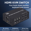 KVM Switch 4 PC till 1xHDMI 8K60Hz och 4xUSB HDCP 2.2 för Xbox, PS5, Laptop