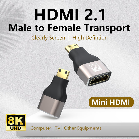 HDMI 8K Adapter HDMI hona till Mini HDMI hane