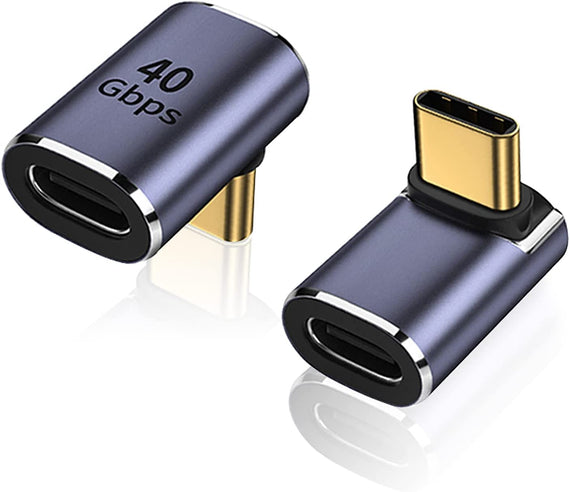 USB4 vinklad adapter hane till hona 40G 8K60Hz PD100W