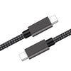 NÖRDIC 25cm USB3.2 Gen1 USB-C till C nylonflätad kabel snabbladdning 3A 5Gbps Power Delivery PD 60W
