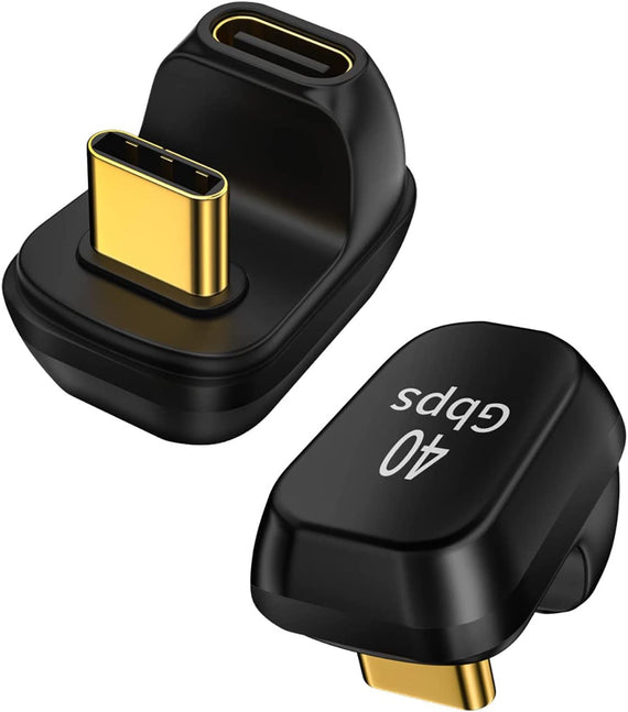 USB4 vinklad adapter hane till hona 40G 8K60Hz PD100W