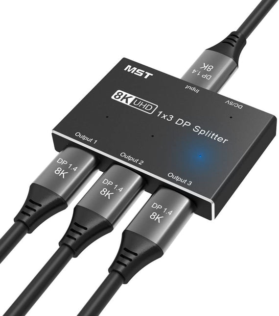 Displayport splitter 1 till 3 8K30Hz 4K120Hz MST