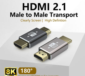 NÖRDIC HDMI Könbytare adapter hane till hane 8K60Hz 4K120Hz 48Gbps
