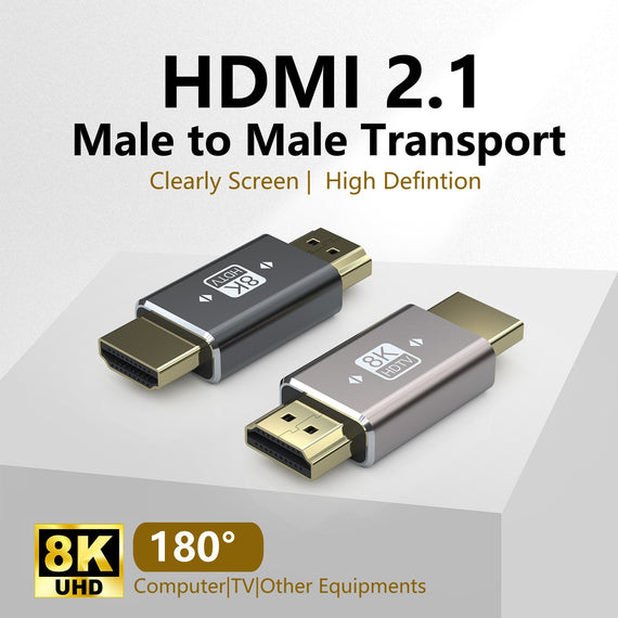HDMI Könbytare adapter hane till hane 8K60Hz 4K120Hz 48Gbps