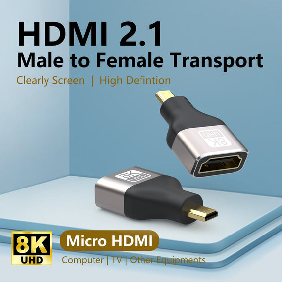 HDMI 8K Adapter HDMI hona till Micro HDMI hane