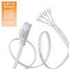 Cat6 U/UTP flat nätverkskabel 7,5m 250MHz bandbredd och 10Gbps överföringshastighet vit