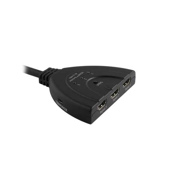 HDMI Pigtail Switch 3 till 1 UHD 4Kx2K 60Hz stöd för HDCP, 3D, Dolby, DTS
