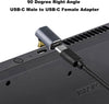 NÖRDIC USB4 vinklad adapter hane till hona 40G 8K60Hz PD100W