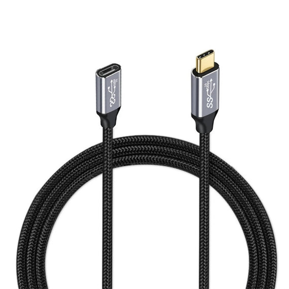 2m USB3.2 SuperSpeed USB 5Gbps USB-C till C förlängningskabel med Power Delivery 60W och 4K60Hz video