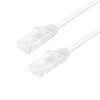 Cat6 U/UTP flat nätverkskabel 7,5m 250MHz bandbredd och 10Gbps överföringshastighet vit