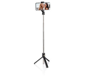 Stativ och selfie-stick med avtryckare och Bluetooth fjärrutlösare