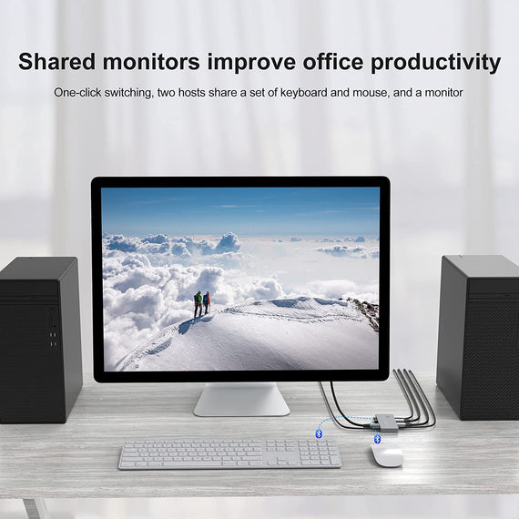 KVM switch 2xPC till 1xDP 8K 60Hz 3xUSB-A 2.0