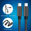 NÖRDIC 25cm USB3.2 Gen1 USB-C till C nylonflätad kabel snabbladdning 3A 5Gbps Power Delivery PD 60W