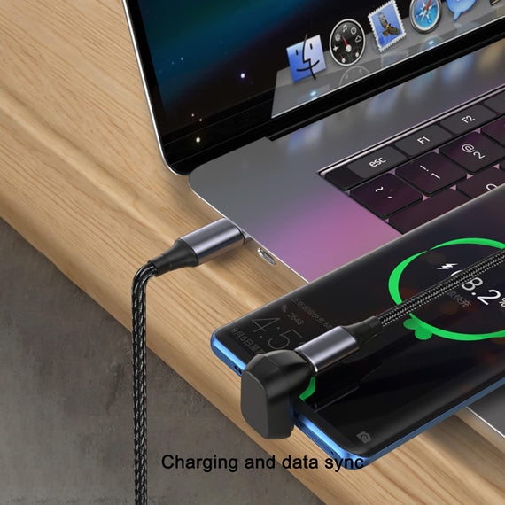 USB4 vinklad adapter hane till hona 40G 8K60Hz PD100W