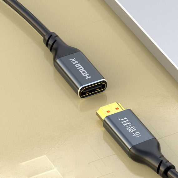 HDMI 8K60Hz 4K 120Hz förlängningskabel hane till hona 20cm HDMI2.1 48Gbps