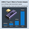 USB4 vinklad adapter hane till hona 40G 8K60Hz PD100W