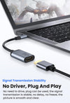 USBC till HDMI adapter 10cm 4K 60Hz stöd för HDCP1.4 och 2.2 space grey aluminium