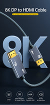 3m Displayport 1.4 till HDMI 2.1 8K60Hz 4K120/144Hz Dynamic HDR 32.4Gbps Dolby ATMOS
