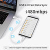 5m USB 2.0 USB-C till C kabel 2,4A 480Mbps 12W