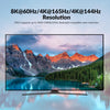 8K DisplayPort KVM-switch för två datorer, stöder dubbla bildskärmar 144hz/165hz/240hz