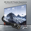 NÖRDIC HDMI förlängningskabel 50cm 8K60Hz 4K144 HDMI 2,1 48Gbps Ultra High Speed HDMI