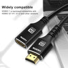 HDMI förlängningskabel 2m 8K60Hz 4K144 HDMI 2,1 48Gbps Ultra High Speed HDMI