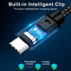 1m USB3.2 Gen2 SuperSpeed USB 10Gbps USB-C till C nylonflätad kabel med Power Delivery 100W, 4K60Hz video och Emarker