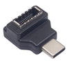 NÖRDIC Type E hona till USB-C hane 90grader adapter