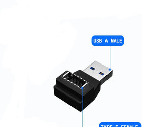 NÖRDIC Type E to USB A 90grader adapter