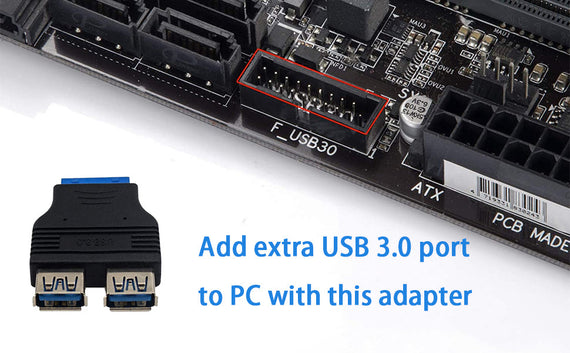 20pin till 2xUSB3.0 adapter