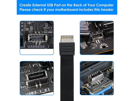 USB3.1 Front Panel adapter 2xType E till 2xType C 50cm