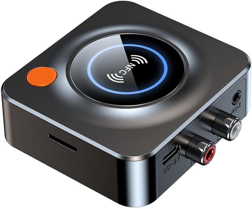 Bluetooth 5.1 mottagare, med NFC, TF -kortplats , 3.5mm AUX/RCA, Låg latens trådlös ljudadapter för hemmusikstreaming stereosystem