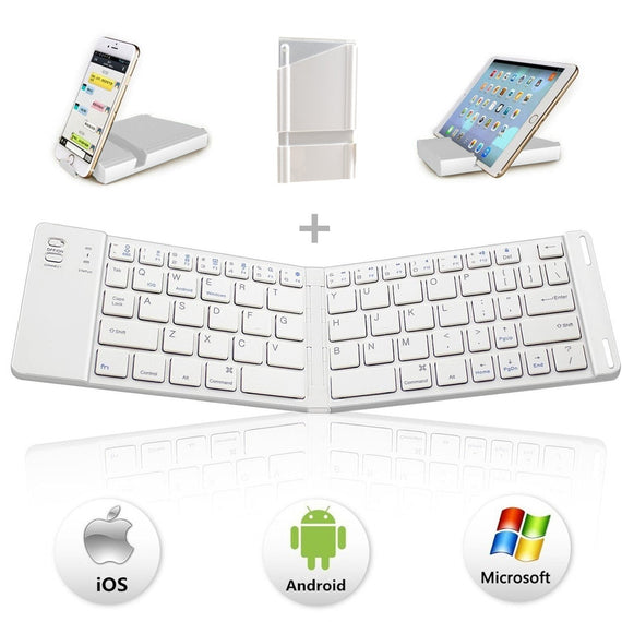 Vikbart Bluetooth Tangentbord 66 tangenter Vit