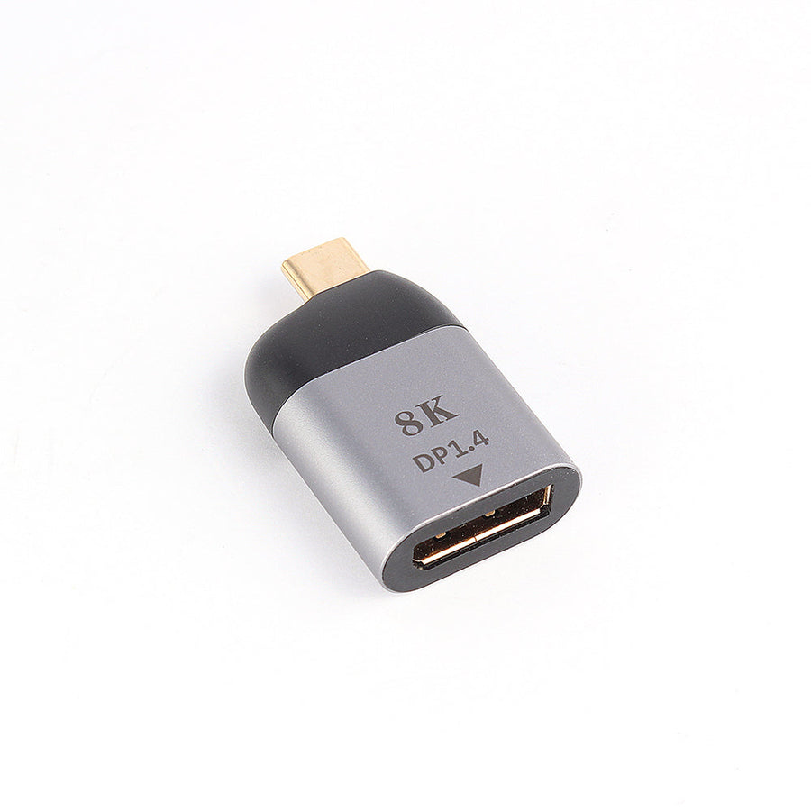 NÖRDIC USB C till Displayport adapter 8K i 60Hz 32,4Gbps Stöd för 3D och HDCP 1.4 och 2.2 Aluminium Space Grey