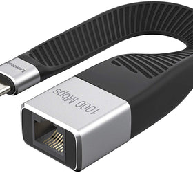 Flat adapter USB-C till Giga Ethernet 10cm