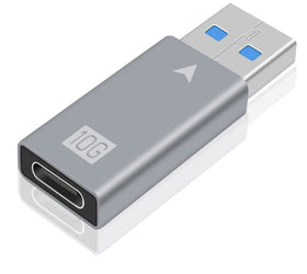 NÖRDIC USB3.2 Gen2 USB-C till USB-A adapter 10Gbps metal silver