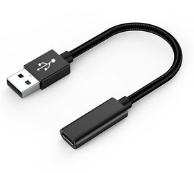 USB C till OTG USB A adapter metal svart 15cm