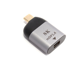 USB C till Mini Displayport adapter 8K i 60Hz Stöd för 3D och HDCP 1.4 och 2.2 10cm Aluminium Space Grey