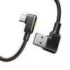 Mcdodo CA-7520 USB C till USB A vinklad kabel för snabbladdning och synk med LED 1,2m