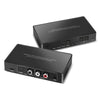 Digital till Analog ljudomvandlare Mini DAC, Toslink och Coaxial till RCA L/R audio och 3,5mm AUX utgång med fjärrkontroll D/A omvandlare
