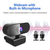 USB Webcam Full HD1080P 30fps med mikrofon roterbar 360grader bas och 45grader tilt 2megapixel