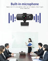 USB Webcam 2K Full HD 30fps med mikrofon roterbar 360grader 4megapixel